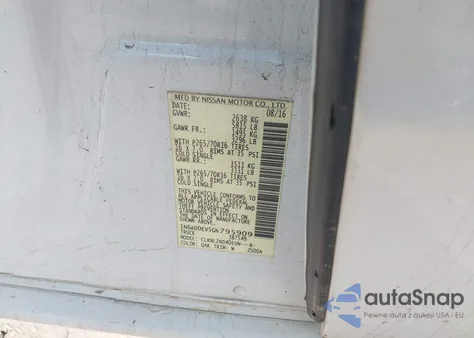 2016 Nissan Frontier Sv из США, поврежденный, VIN 1N6AD0EV5GN795909